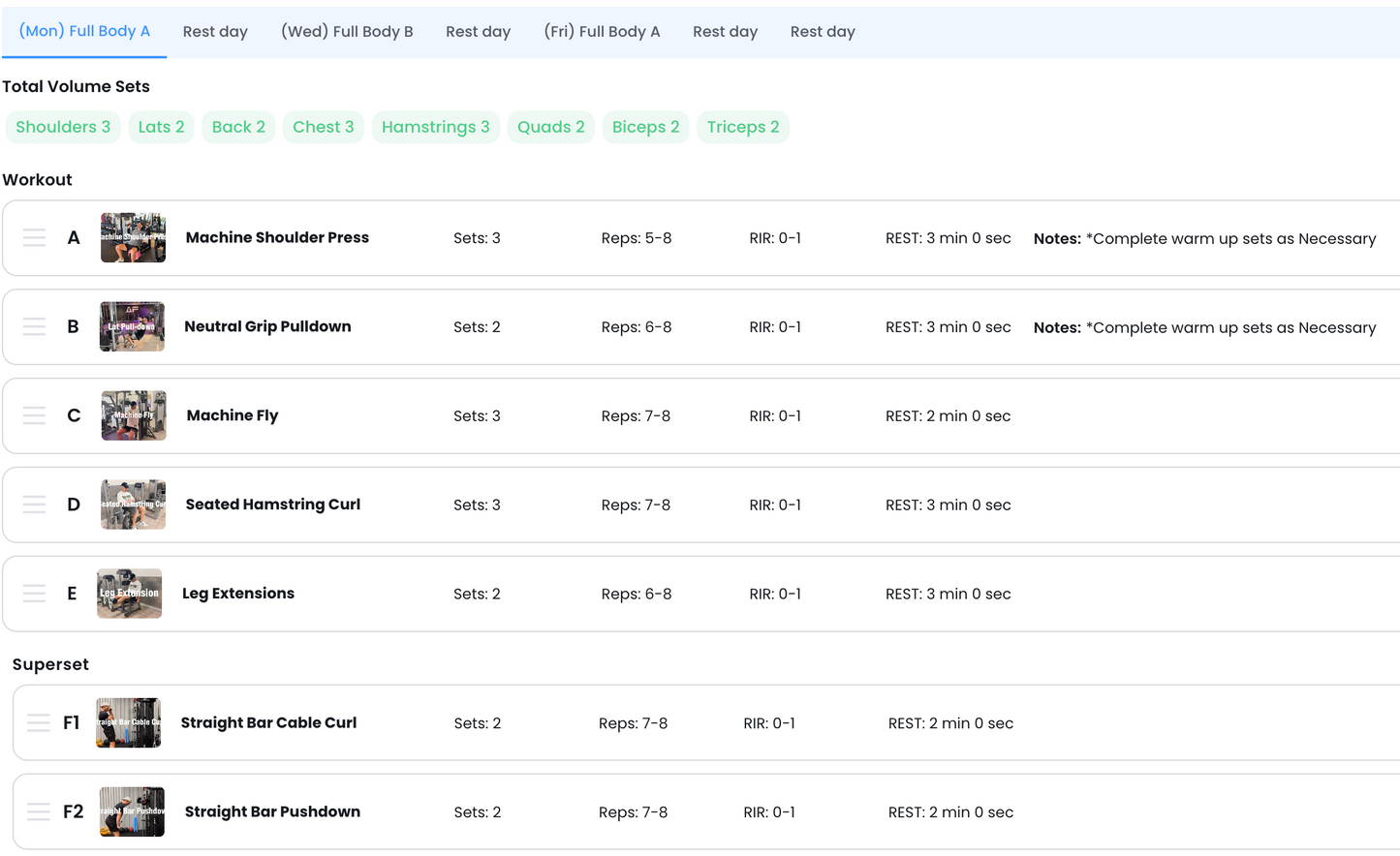 3-Day Hypertrophy Program